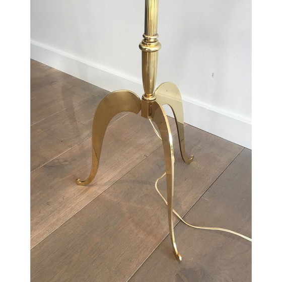 Image 1 of Lampada da terra neoclassica in ottone, Francia 1940