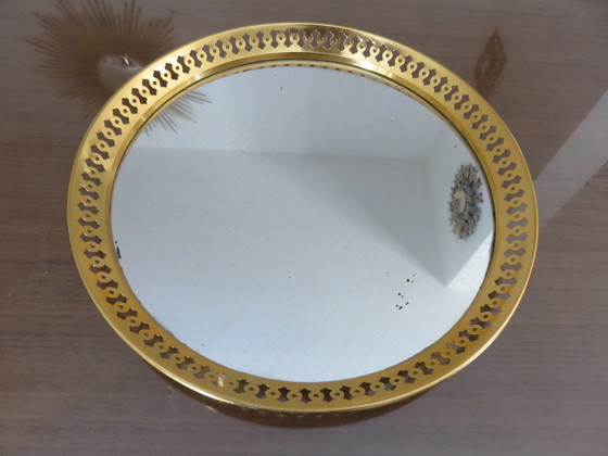 Image 1 of Plateau Miroir Rond, Durinox, Oxydor, France 1960s