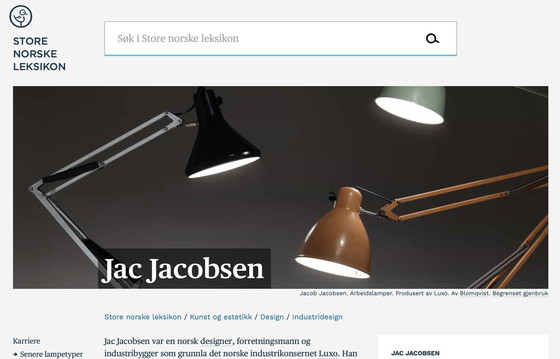 Image 1 of Matte Black Architect Lamp Luxo 1001 By Jac Jacobsen For Luxo. Norway 1950S