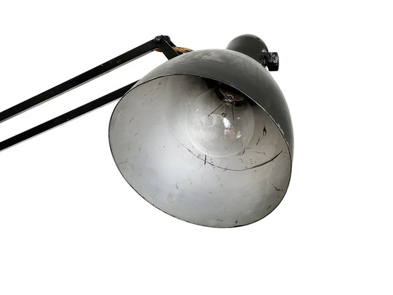 Image 1 of Matte Black Architect Lamp Luxo 1001 By Jac Jacobsen For Luxo. Norway 1950S