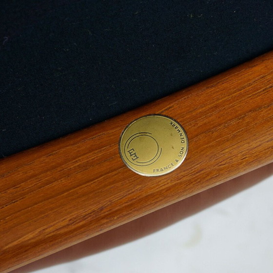 Image 1 of Danish vintage teak and brown leather armchair by Finn Juhl for France and Son
