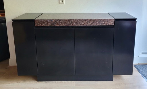 Design sideboard with hard stone top