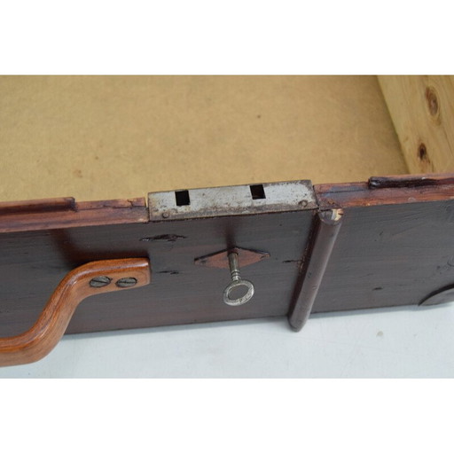 Vintage Art Deco wooden trunk, Czechoslovakia 1930s