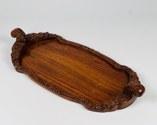 Tray, Wood (Padauk), Colonial, Indonesia 20th Century