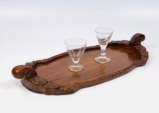 Tray, Wood (Padauk), Colonial, Indonesia 20th Century