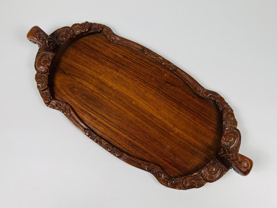 Image 1 of Tray, Wood (Padauk), Colonial, Indonesia 20th Century