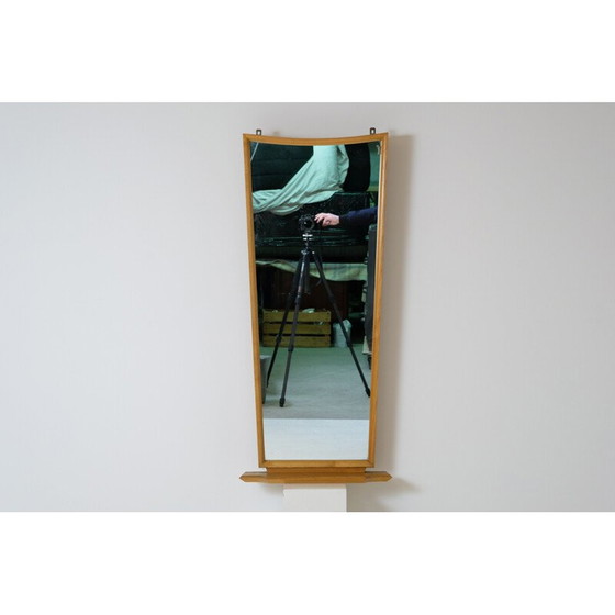 Image 1 of Vintage mirror in solid oak, 1960
