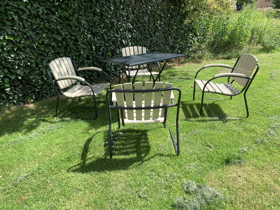 Image 1 of 4x Chaises de jardin rustiques