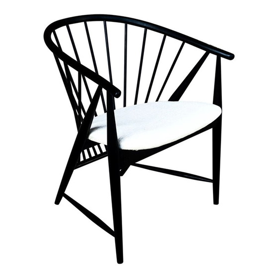 Image 1 of Pair of Vintage Lounge Chairs  Beech and Velvet Sunfeather by Sonna Rosén for Nässjö Stolfabrik, 1954
