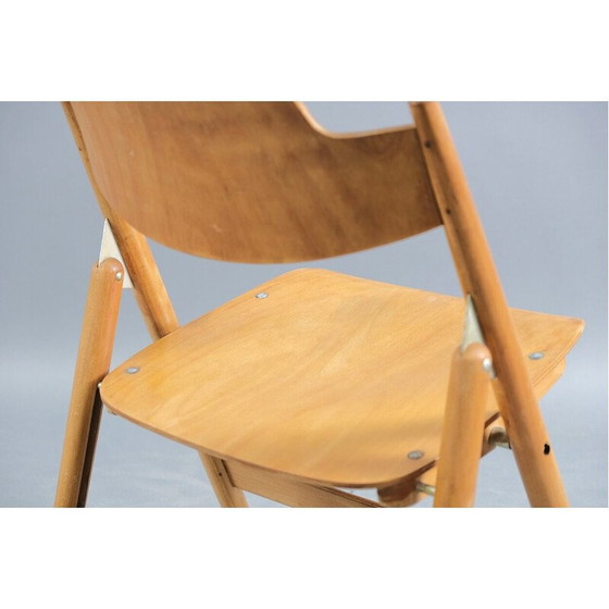 Image 1 of Vintage SE18 folding chair in beech by Egon Eiermann for Wilde and Spieth, Germany 1960