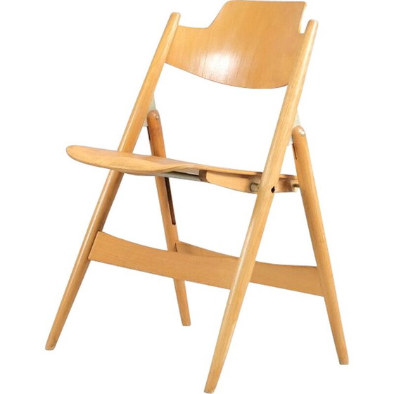 Image 1 of Vintage SE18 folding chair in beech by Egon Eiermann for Wilde and Spieth, Germany 1960