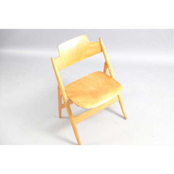 Image 1 of Vintage SE18 folding chair in beech by Egon Eiermann for Wilde and Spieth, Germany 1960