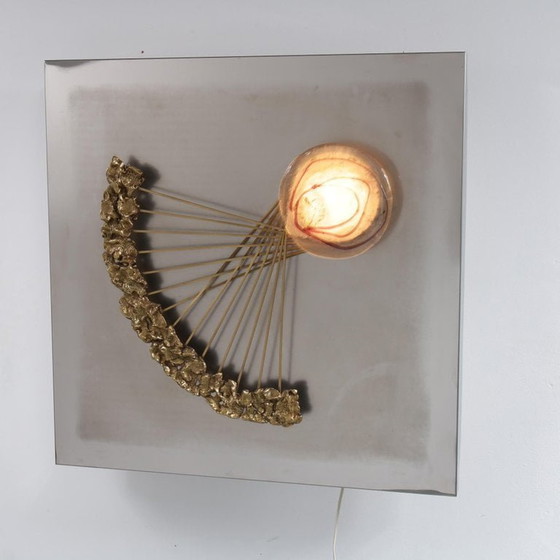 Image 1 of Angelo Brotto Sculptural Wall Light for Esperia, Italy, 1970