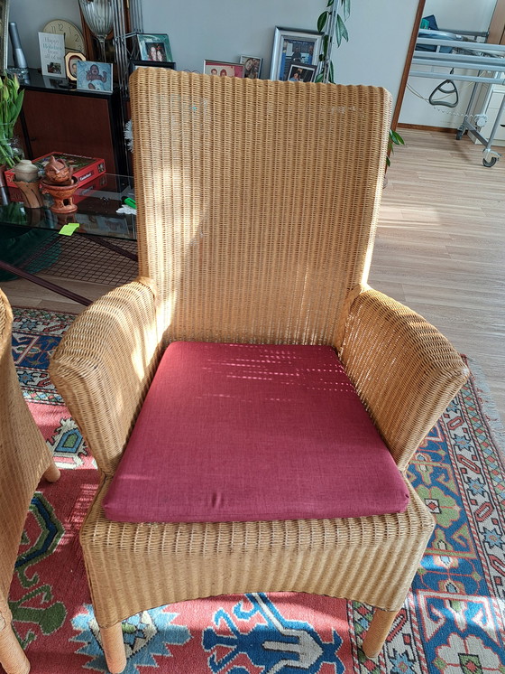 Image 1 of 2x Lloyd Loom armchairs