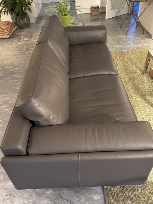 Leather Leolux Three-Seater Sofa