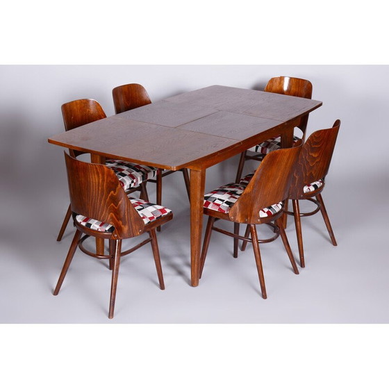 Image 1 of Vintage oakwood dining table by Jindrich Halabala for Up Zavody, Czechia 1940
