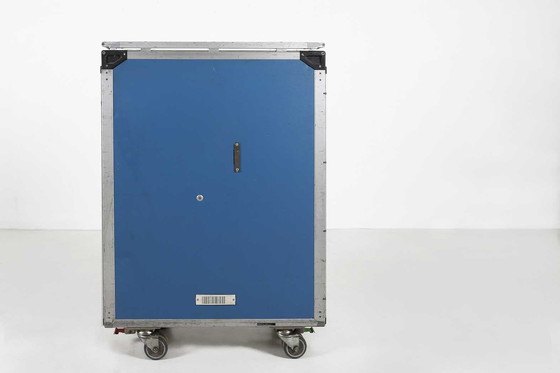 Image 1 of Vintage Industrial Blue Airplane Trolley, 1980