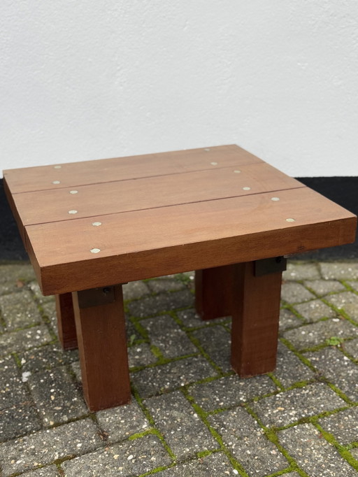 Brutalist Wooden Coffee Table