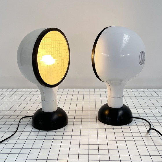 Image 1 of Pair Of Drive Table Lamps By Adalberto Dal Lago For Bieffeplast, 1970S