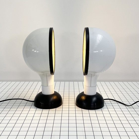 Image 1 of Pair Of Drive Table Lamps By Adalberto Dal Lago For Bieffeplast, 1970S