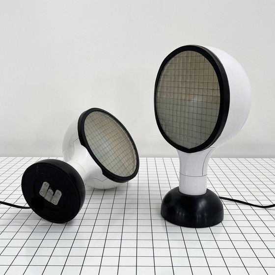 Image 1 of Pair Of Drive Table Lamps By Adalberto Dal Lago For Bieffeplast, 1970S