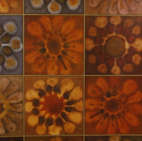 Image 1 of 5415 Vintage 1970s Tile Look Wallpaper Wallpaper