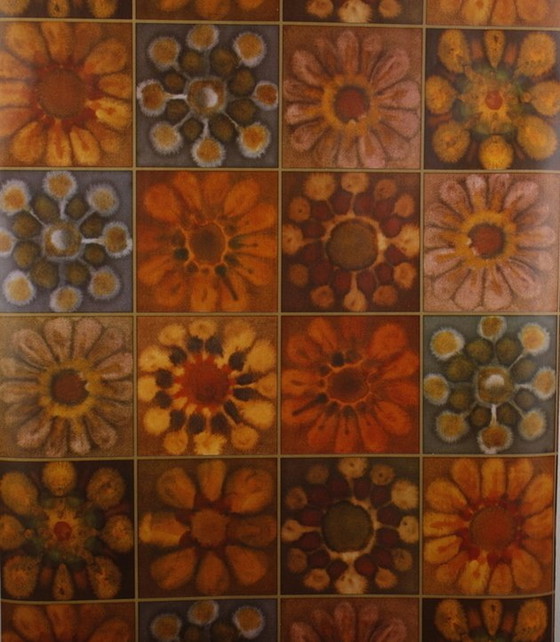 Image 1 of 5415 Vintage 1970s Tile Look Wallpaper Wallpaper