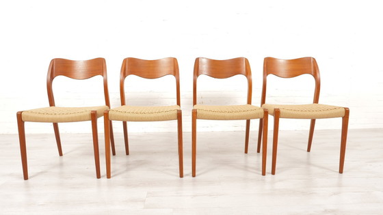 Image 1 of Set Of 8 Vintage Dining Chairs | Niels Otto Møller | Model 71