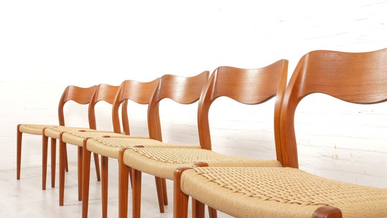 Image 1 of Set Of 8 Vintage Dining Chairs | Niels Otto Møller | Model 71