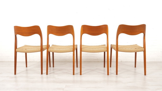 Image 1 of Set Of 8 Vintage Dining Chairs | Niels Otto Møller | Model 71