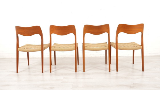 Image 1 of Set Of 8 Vintage Dining Chairs | Niels Otto Møller | Model 71