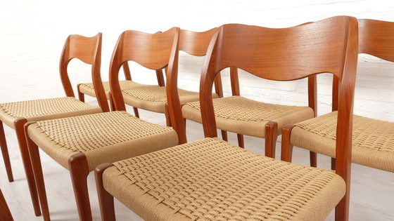 Image 1 of Set Of 8 Vintage Dining Chairs | Niels Otto Møller | Model 71