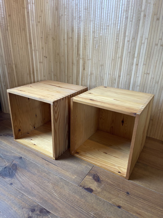 Image 1 of 2x vintage cubes / bedside tables