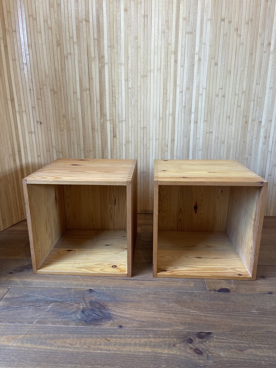 Image 1 of 2x vintage cubes / bedside tables