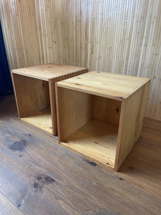 Image 1 of 2x vintage cubes / bedside tables