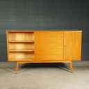 Vintage highboard dresser - high gloss walnut - 1960s