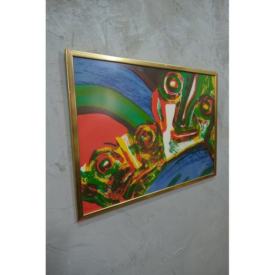 Image 1 of Vintage abstract lithograph by Bengt Lindström, Sweden 1970