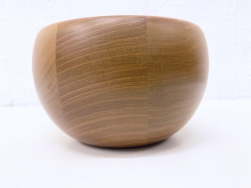 Walnut offering bowl by Carl Auböck 60s 70s design