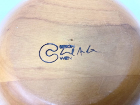 Image 1 of Walnut offering bowl by Carl Auböck 60s 70s design