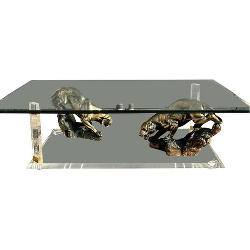 Vintage coffee table by Claude Dalle for Romeo Paris
