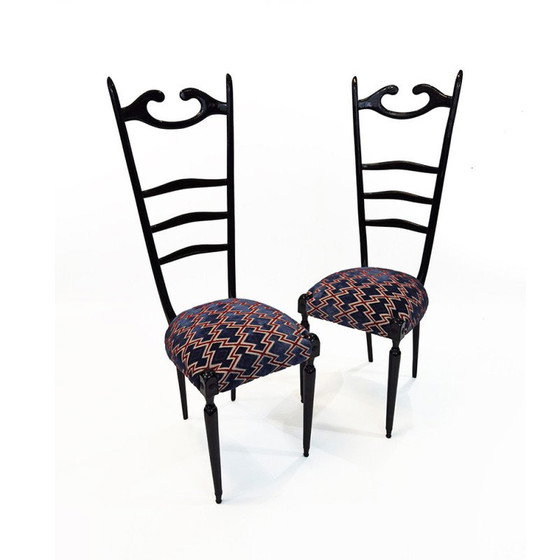 Image 1 of Pair of vintage "Chiavari" chairs by Paolo Buffa, 1950s