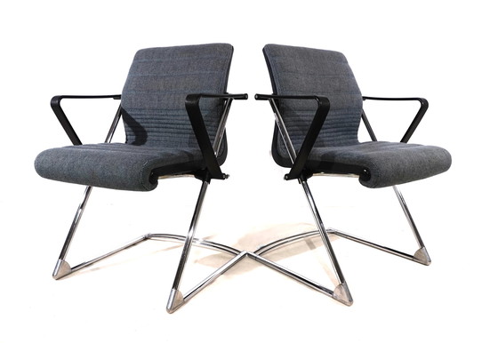 Image 1 of Set of 2 Drabert Z conference/dining room chairs by Prof. Hans Ullrich Bitsch