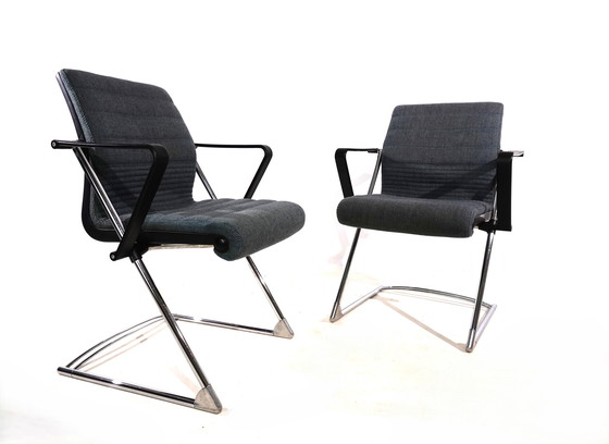 Image 1 of Set of 2 Drabert Z conference/dining room chairs by Prof. Hans Ullrich Bitsch