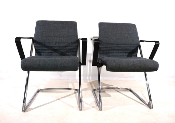 Image 1 of Set of 2 Drabert Z conference/dining room chairs by Prof. Hans Ullrich Bitsch