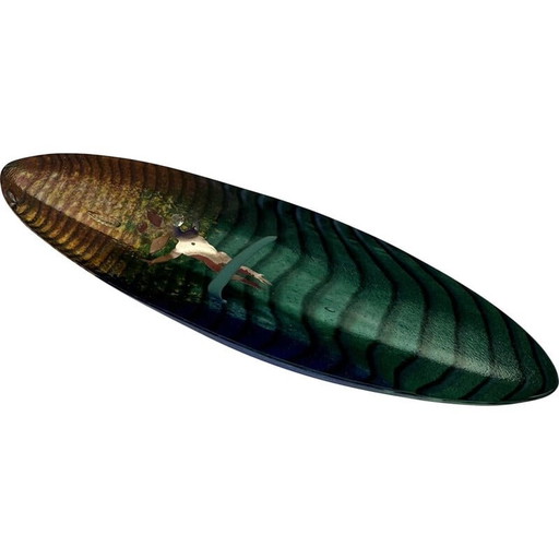 Vintage glass boat by Bertil Vallien for Kosta Boda, Sweden 1990s