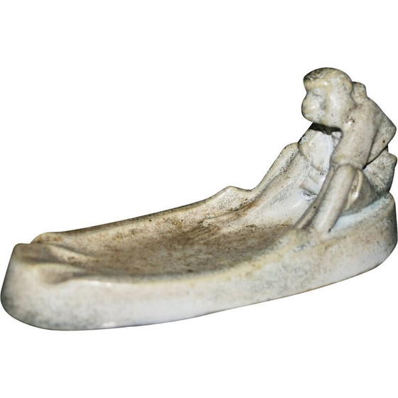 Image 1 of Vintage Art Nouveau empty pocket in enameled stoneware by Charles Greber, 1910