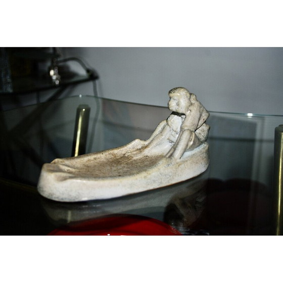 Image 1 of Vintage Art Nouveau empty pocket in enameled stoneware by Charles Greber, 1910