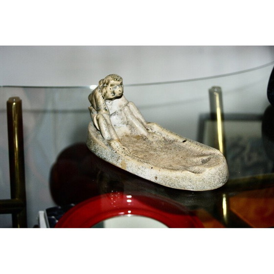 Image 1 of Vintage Art Nouveau empty pocket in enameled stoneware by Charles Greber, 1910