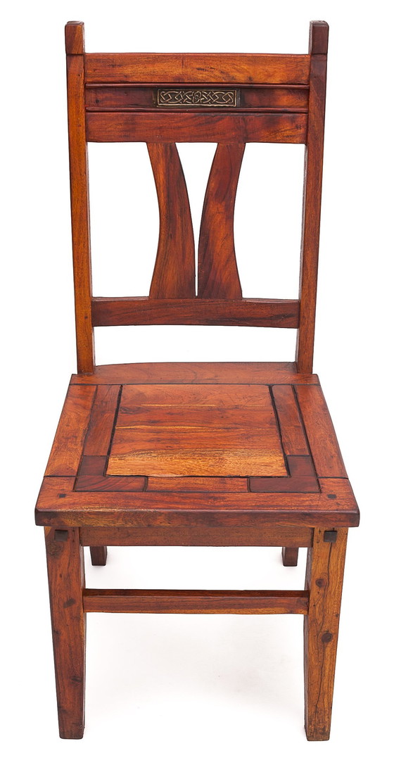 Image 1 of Set Of 4 Solid Mahogany Art Nouveau Chairs