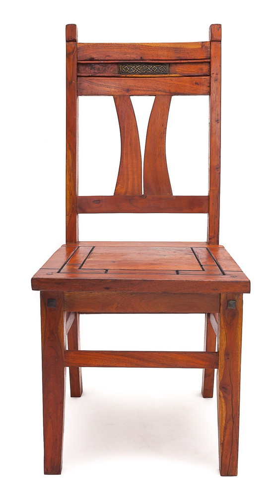 Image 1 of Set Of 4 Solid Mahogany Art Nouveau Chairs